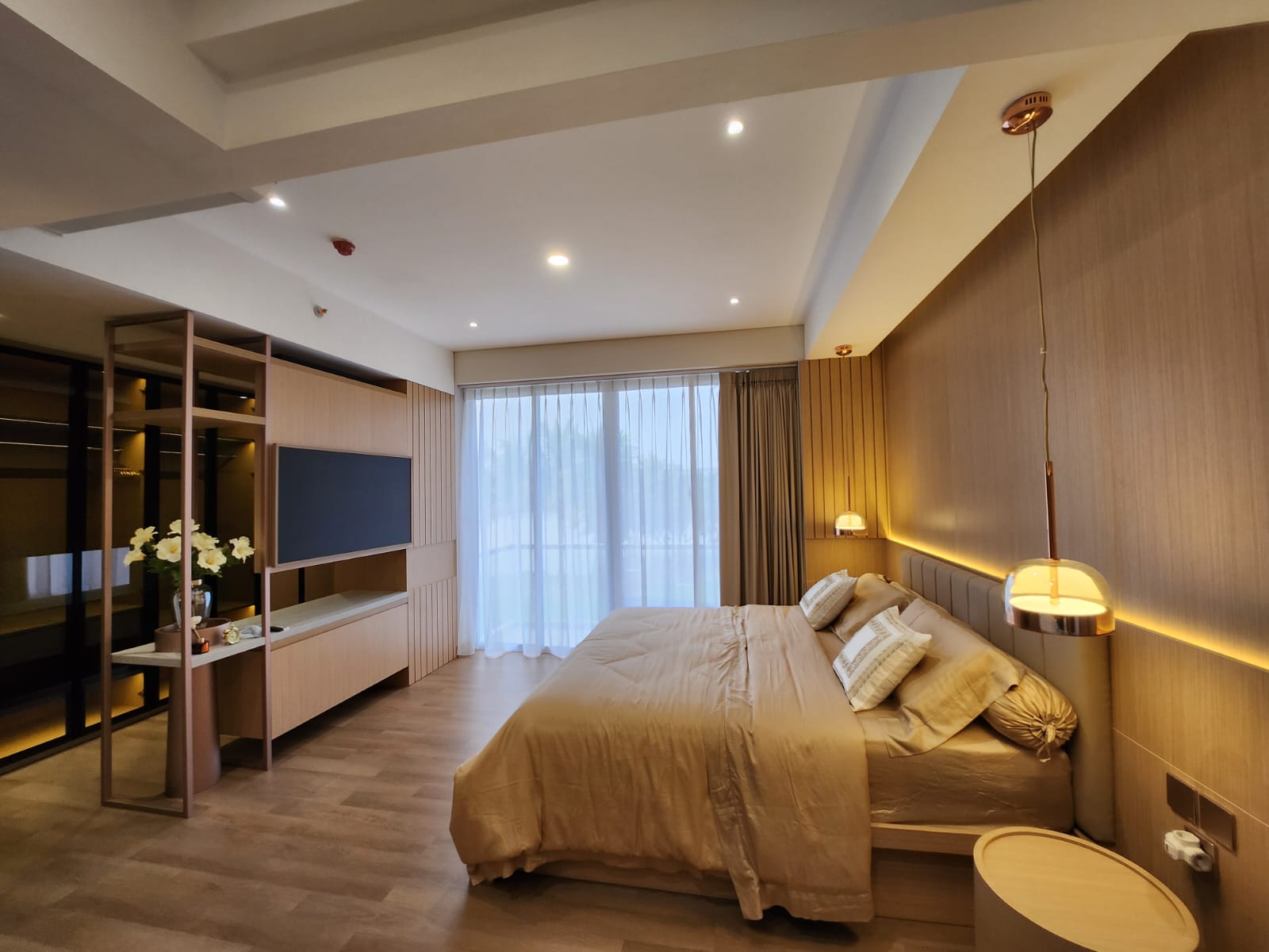 Master bedroom wide view